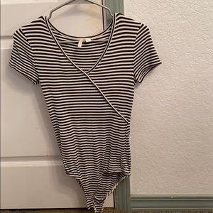 A striped onesie